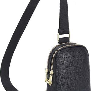 RFID Blocking Small Sling Bag - Elegant Leather Crossbody Travel Purse for Women